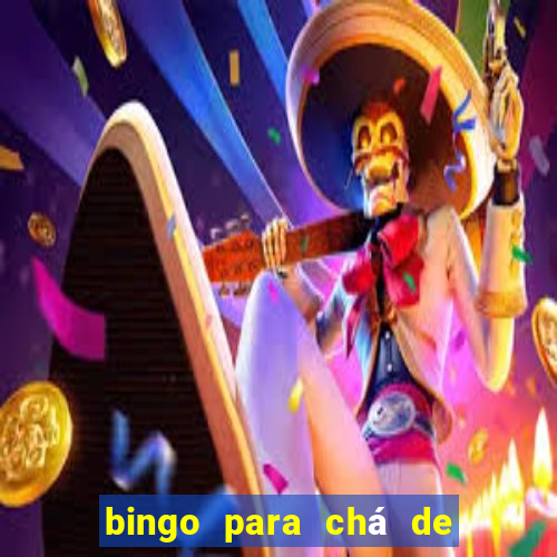 bingo para chá de bebê para imprimir grátis